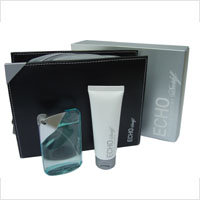 Davidoff ECHO Gift Set For Men : EDT 50ml + SG 75ml + TB