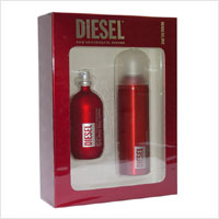 Diesel Zero Plus Masculine Gift Set For Men : EDT 75ml + Deo
