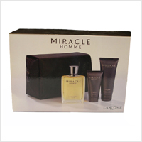 Lancome Miracle Gift for Men : 100ml EDT + ASB + BS + TB