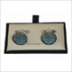 Burberry Cufflinks : Round Blue Check