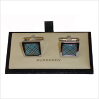 Burberry Cufflinks : Square Blue Check