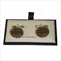 Burberry Cufflinks : Round Nova Check