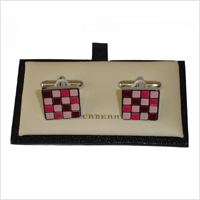 Burberry Cufflinks : Square Design (Pink)