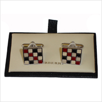 Burberry Cufflinks : Square Design (Red)